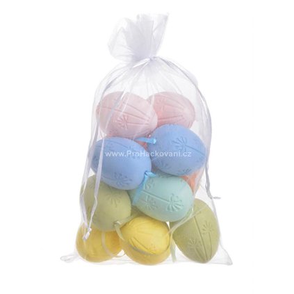Velikonoční vajíčka 12 ks barevná