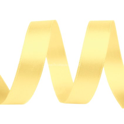 Atlasová stuha 15 mm 108243 pastelově žlutá 5 m