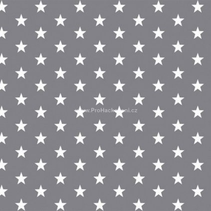 bílé hvězdičky na šedé