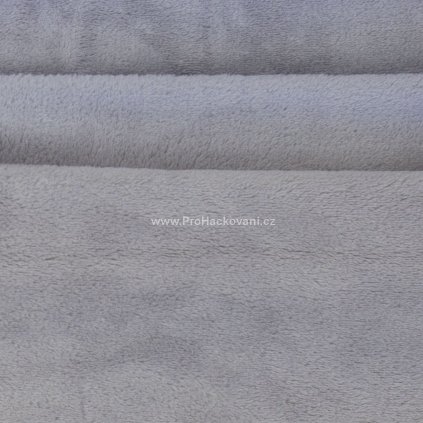 Plyš světle šedý