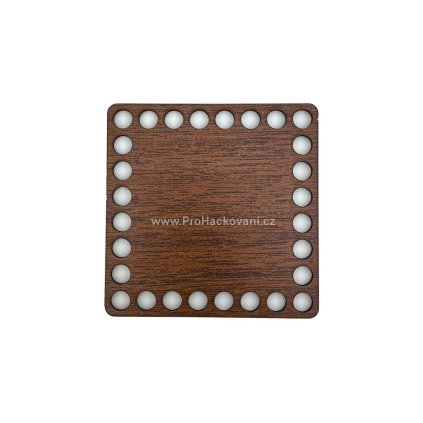 Dno na košík čtverec 10 x 10 cm dekor ořech