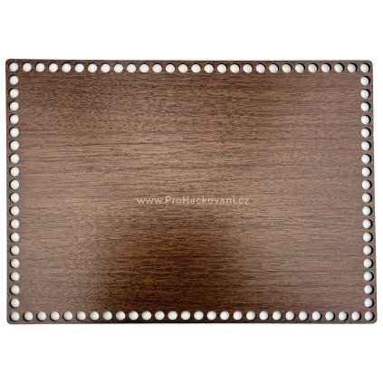 Dno na košík obdélník 35 x 25 cm dekor ořech