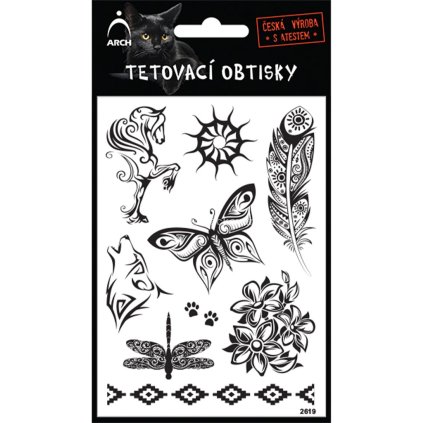 Tetovací obtisky černé kůň