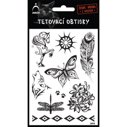 Tetovací obtisky černé kůň