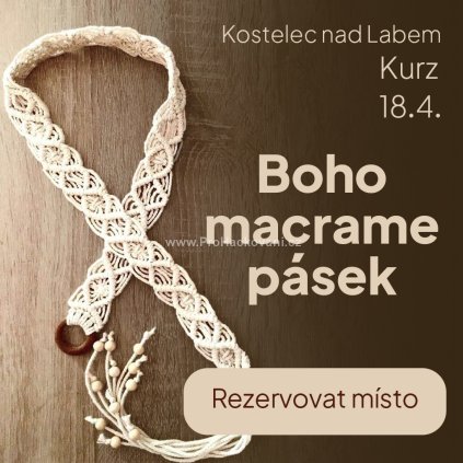 Kurz "Boho pásek technikou macramé" - 18.4.2026