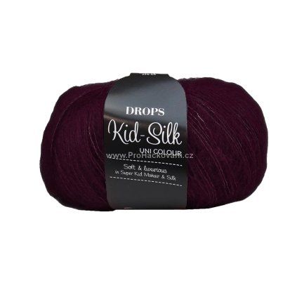 Drops Kid-Silk 71 tmavá grape