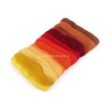 Ovčí rouno 50 g česané mix 6