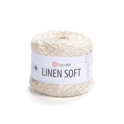 příze Linen Soft 7302 krémová