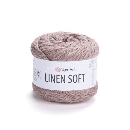 příze Linen Soft 7308 světle hnědá