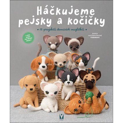 Kniha Háčkujeme pejsky a kočičky