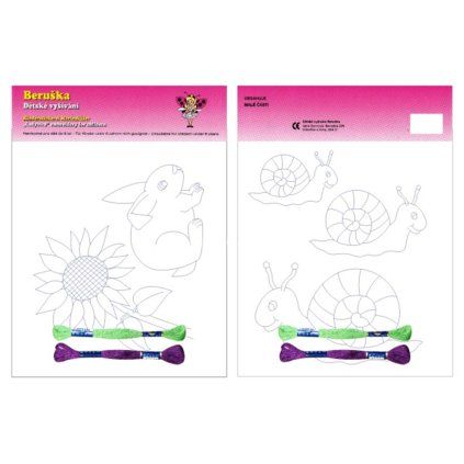 Dětské vyšívání 2 ks králík a šneci