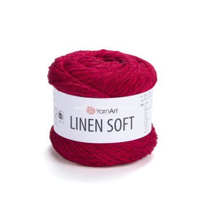 příze Linen Soft 7323 červená