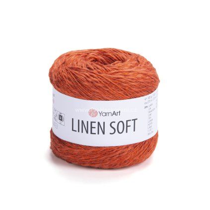 příze Linen Soft 7310 oranžová