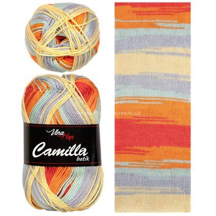Příze Camilla batik 9625 červená a modrá