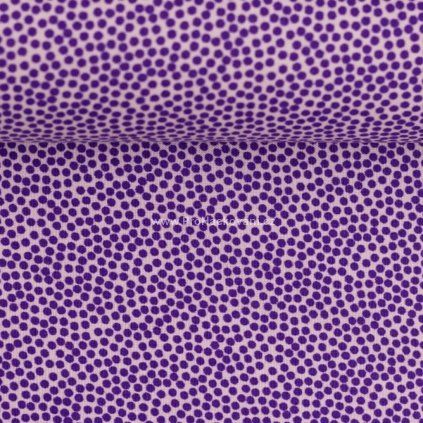 Bavlněná látka Dotty puntík levandulová