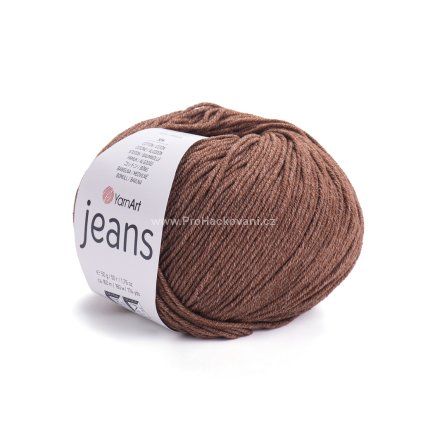 příze YarnArt Jeans 70 tmavě hnědá