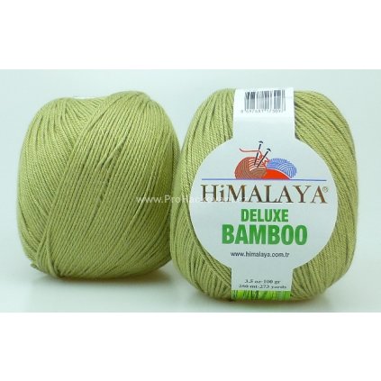 příze DeLuxe Bamboo 124-32 jemná olivová