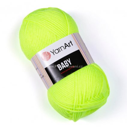 příze Baby 8232 neon žlutá