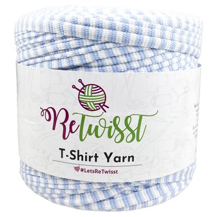 špagáty ReTwisst bílý proužek na světle modré