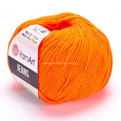 příze YarnArt Jeans 77 oranžová