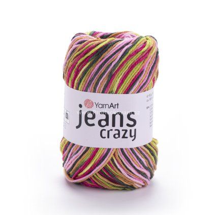 Jeans Crazy 7206 fuchsiová a zelená