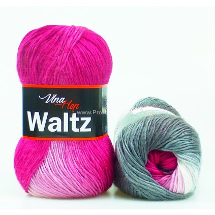 příze Waltz 5701 růžová a šedá