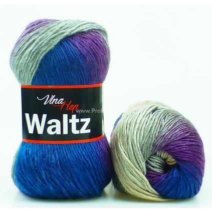 příze Waltz 5702 šedá, fialová, petrol