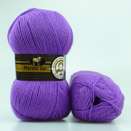 příze Merino Gold 059 světle fialová