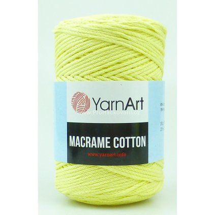 Macrame Cotton 754 bledě žlutá