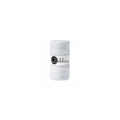 Macramé Cord 3 mm Bílá (White)