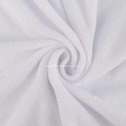 Látka polar fleece bílá