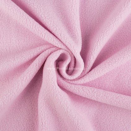 Látka polar fleece světle růžová