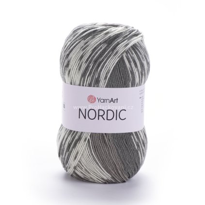 příze Nordic 659 khaki, béžová a krémová