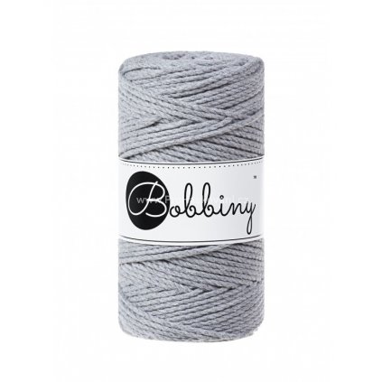 Bobbiny 3PLY Macrame Regular 3 mm šedostříbrné (SILVER)