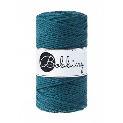 Bobbiny 3PLY  Macrame Regular 3 mm petrol  (PEACOCK BLUE)