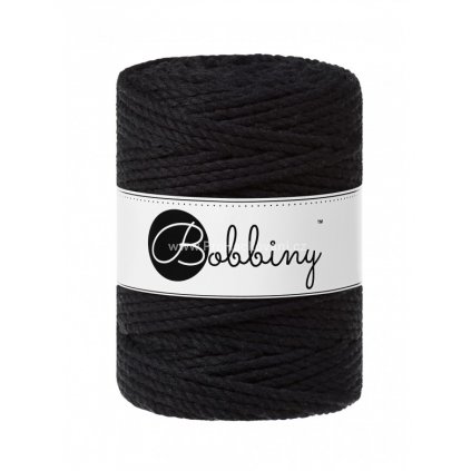 Bobbiny 3PLY Macrame Rope XXL černé (BLACK)