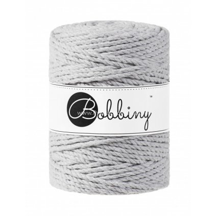 Bobbiny 3PLY Macrame Rope XXL světle šedé (LIGHT GREY)