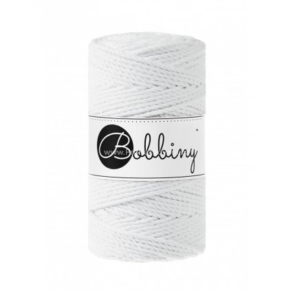 Bobbiny 3PLY  Macrame Regular 3 mm bílé (WHITE)