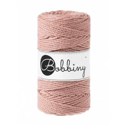 Bobbiny 3PLY Macrame Regular 3 mm vintage béžově růžová (BLUSH)