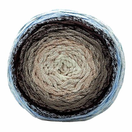 Chainy Cotton Cake ReTwisst 30 variace béžová, hnědá, světle modrá