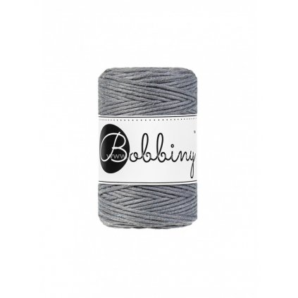 Bobbiny macrame Cord 1,5 mm Ocelově šedé (Steel)