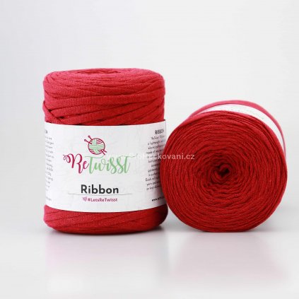 Ribbon ReTwisst 30 vínovo červená