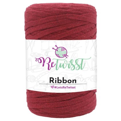 Ribbon ReTwisst 30 vínovo červená