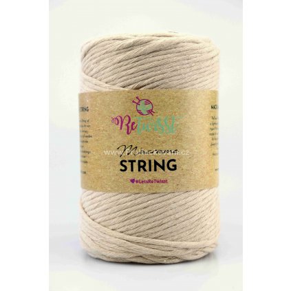 Macrame String 3 mm 08 béžová