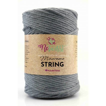 Macrame String 3 mm 06 šedá