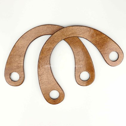 Ucha na tašky dřevěná světle hnědé