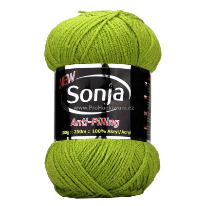 příze Sonja 212 zelené jablko