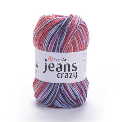 Jeans Crazy 8214 oranžová, modrá, hnědá