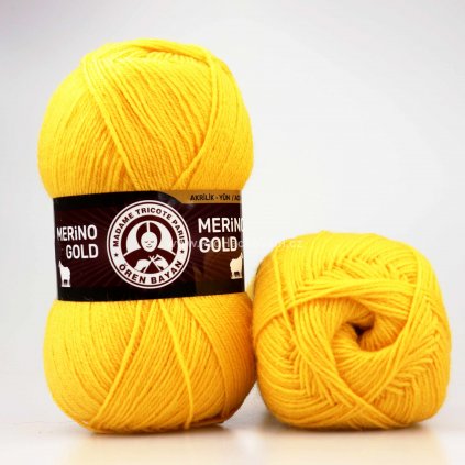 příze Merino Gold 029 žlutá