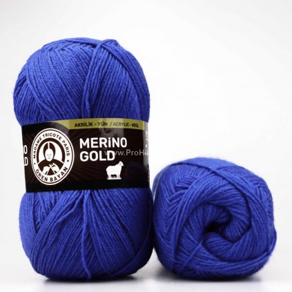 příze Merino Gold 016 safírově modrá